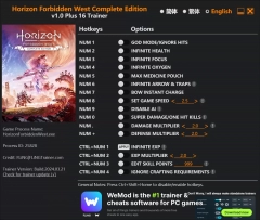 دانلود ترینر بازی Horizon Forbidden West Complete Edition