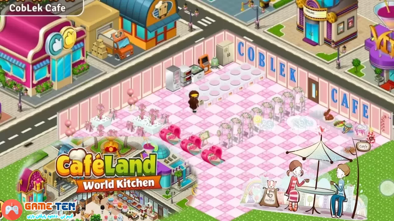 دانلود مود بازی Cafeland آشپزخانه جهانی برای اندروید